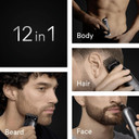 Braun All-in-One Series 7 Grooming Kit, 18in1, ProBlade & AutoSense, 120 Min, SkinGuard & Beard Fading, AquaGrip for Under Water Use, AIO7585, Grey