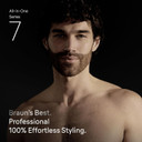 Braun All-in-One Series 7 Grooming Kit, 18in1, ProBlade & AutoSense, 120 Min, SkinGuard & Beard Fading, AquaGrip for Under Water Use, AIO7585, Grey