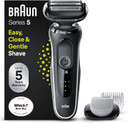 Braun Series 5 Electric Shaver, Up to 50 min, Cordless, Wet & Dry Razor for Men, 100% Waterproof, 52-N1000SI, Black