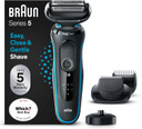 Braun Series 5 Electric Shaver, with Beard Trimmer, Charging Stand, Wet & Dry, 100% Waterproof, Easy Clean System, 2 Pin Bathroom Plug, 50-M4500cs, Mint Razor