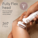 Braun Silk-épil 9 Flex, Epilator with 360° Flexible Head for Easy Hair Removal, Wet & Dry, Lasting Smooth Skin, with Lady Shaver Head & Trimmer Comb, 9-030 3D, White/Rose Titan