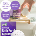 CBDfx Bath Bomb 200mg High Strength Soothing Lavender Hawaiian Black Salt Vegan Cruelty-Free Single Bath Bomb CBDfx Bath Bomb 200mg High Strength Soothing Lavender Hawaiian Black Salt Vegan Cruelty-Free Single Bath Bomb