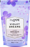 I Love English Rose Scented Bath Salts, with 99% Naturally Derived Ingredients Including ACB BioWater Bamboo, Lightly Fragranced Leaving Skin Feeling Silky & Smooth, VeganFriendly 500g