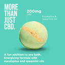 CBDfx 200mg CBD High Strength Recharge Bath Bomb Eucalyptus Single (Pack of 2)