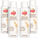 Imperial Leather Ultimate Moisture Vanilla & White Orchid Foaming Bath Soak, Ultra Rich Lather & Fragrance, Suitable for Sensitive Skin - Vegan & Cruelty Free (450ml), Multipack 4 x 450ml