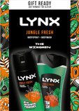 LYNX Africa Trio Deodorant Gift Set Body Wash, Body Spray and Anti-perspirant perfect for his daily routine 3 piece LYNX Africa Trio Deodorant Gift Set Body Wash, Body Spray and Anti-perspirant perfect for his daily routine 3 piece