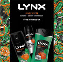 Lynx Jungle Fresh THE TRIFECTA 3-in-1 Body Wash 225 ml, 48Hrs High Definition Body Spray 150 ml & 72Hrs Antiperspirant 150 ml 3 Pieces Gift Set for Him