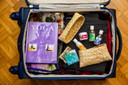 Holy Lama Naturals Ayurvedic Travel Toiletries Gift Set Vegan Beauty Products, Shower Gel, Shampoo, Condioner, Body Lotion