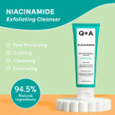 Q+A Hyaluronic Acid Hydrating Cleanser (125ml), Gentle Foaming Cleanser, Face Wash with Aloe Vera and Coco Betaine, Hydrating and Non-Drying, Fragrance Free Skincare