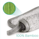 Magnitone London WipeOut Extraordinary 100% Bamboo MicroFibe Super Natural Cleansing Cloth, Grey - 40cm x 17cm each - Pack of 2