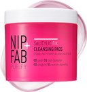 Nip + Fab Saliyclic Fix Night Pads for Face with Hyaluronic Acid, Exfoliating Facial Pad BHA Exfoliant for Skin Hydration Acne Breakouts and Blemishes, 60 Pads, 80 ml
