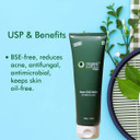 Organic Harvest Acne Control Mattifying Face Wash: Neem & Tulsi | Cleanser for Oily Skin | For Acne and Pimples | For men & women | 100% American Certified Organic | Sulphate & Paraben-free | 100g