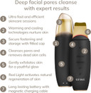 GESKE SmartAppGuided MicroCurrent Skin Scrubber & Blackhead Remover | 9 in 1 | Skincare tool | Pores cleaner | Anti-aging and cleansing | Professional face lift | Blackheads removal & extraction