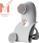 MAGNITONE BareFaced3 Vibra-Sonic Facial Cleanse + Massage Brush, Rechargeable Electric Face Brush, Gentle + Deep Cleanse + PulseLift Massage, Skin is Firmer, Tighter, Clearer, Smoother & More Radiant
