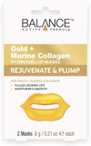 Balance Active Formula Gold + Marine Collagen Hydrogel Lip Masks (Includes 2 Masks) - Fuller looking lips. Moisturise & Smooth. Cruelty Free