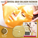 5 x New Infinitive Beauty Crystal 24K Gold Powder Gel Collagen Face Mask Masks, Anti Ageing, Skincare, Anti Wrinkle, Moisturising, Uplifting, Remove Blemishes & Blackheads