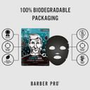 BARBER PRO HYDRATION Face Mask Hyaluronic Acid Bamboo Sheet Natural Moisturising Mens Skincare Brightens Tones Nourishes Multi Award Winning Brand