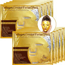 5x New Crystal 24K Gold Powder Gel Collagen Face Mask Masks Sheet Patch,Anti Ageing Aging,Skincare,Anti Wrinkle,Moisturising,Moisture,Hydrating,Uplifting,Whitening,Remove Blemishes & Blackheads