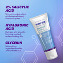 Purifide by Acnecide Blackhead Control Face Wash, Deep Exfoliating Cleanser for Acne Prone Skin 120ml, with 2% Salicylic Acid and Hyaluronic Acid