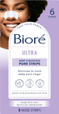 Biore Ultra Pore Strips with Glycerin, Package May Vary, 6 Count (Pack of 1)