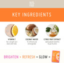 Nip + Fab Vitamin C Fix Sheet Mask for Face with Coconut Water, Citrus Fruit Extract, Hydrating Antioxidant Facial Mask for Skin Brightening and Toning, 24ml (Pack of 2)