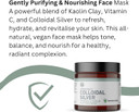 Nature's Greatest Secret Antibacterial Deep Pore Cleanse Colloidal Silver Vitamin C & Kaolin Clay Face Mask Natural Dermatology 100g