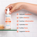 Grahams Natural Acne Face Wash - Soothing & Natural Face Wash For Acne Prone Skin - Fragrance Free Acne Spot Treatment with Aloe Vera, Cucumber & Green Tea Extract - For Sensitive Skin (125ml)