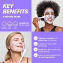 Wonderskin 8 Minute Mask, Hydrating and Anti Aging Face Mask Packed with Vitamin C and Niacinamide, Moisturizing Face Masks Pack of 8