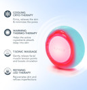 FOREO UFO 3-5-in-1 Full Facial LED Mask Treatment - Deep Moisturiser - Anti Aging Face Mask Beauty - Thermotherapy - Cryotherapy - Face Massager - Arctic Blue