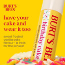 Burt's Bees Lip Balm Birthday Cake, Moisturising Lip Balm With Beeswax and Vitamin E, 100% Natural Origin, 4.25g