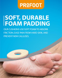 PROFOOT Callus Cushions - Instant Relief from Painful Calluses - 6 Pads, Super Soft Foam, Hypoallergenic Adhesive - Anti-Friction - Soft Cushioning