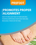 Profoot SoftGel Toe Spreader - Relieve Bunion Pain and Align Toes - Gentle Bunion Corrector - Washable, Reusable - 2 Pack