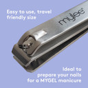 Mylee Small Nail Clipper  Professional, Sleek, Matte Black, Stainless Steel, Salon-Quality Small Nail Clipper for Precision Trimming of Fingernails
