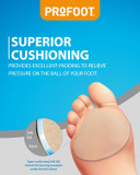Profoot Soft Gel Ball of Foot Cushions - Instant Pain Relief - Absorbs Shock, Reduces Friction & Redistributes Pressure - Ideal for Metatarsalgia and Morton's Neuroma