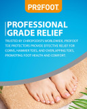 Profoot Soft Gel Toe Protectors - Pain Relief for Corns, Hammer Toes, and Overlapping Toes - Toe Protectors for Feet - (2 Pack)