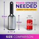 RUSTPROOF Foot File Callus Remover for Feet with Catcher (XL Size) NYK1 MEGAFILE Foot Files for Hard Skin Remover for Wet & Dry Use - High-Performance Scraper with Textured Grip for Non-Slip Control