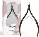 Mylee Cuticle Nippers  Professional, Sleek, Matte Black, Stainless Steel, Salon-Quality for Precision Trimming and Effective Removal of Unruly Cuticles, Hangnails and Excess Skin