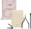 Mylee Manicare Kit  Three Professional, Sleek, Matte Black, Stainless Steel, Salon-Quality Nail Tools In One Stylish Case  Includes Cuticle Nippers, Small Nail Clipper & Dual-Ended Cuticle Pusher