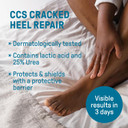 CCS Cracked Heel Repair Cream- Visible Results in 3 Days for Heels and Very Dry Feet, Contains 25% Urea Lactic Acid, Clinically Tested, 125 ml (Pack of 2)