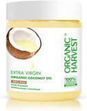 Organic Harvest Cold Pressed Extra Virgin Coconut Oil | For Hair & Skin | For Men & Women | Ideal For All Type Skin & Hair Growth | 100% American Certified Organic, Sulphate & Paraben Free - 200ml