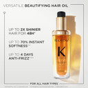 Kérastase Elixir Ultime Hair Oil, Nourishes Dull Hair, For All Hair Types, Strengthens and Protects Hair From Heat, With Argan and Camellia Oil, L'Huile Originale