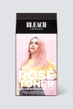 BLEACH LONDON Rose Toner Kit - Yellow Brass Removing, colour Depositing Formula For Pastel Pink Base, For Blonde Hair & Post Bleached Hair, Vegan, Cruelty Free, Ammonia Free
