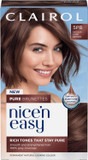 Clairol Nice n Easy Pure Brunettes Hair Colour | Pure and Rich Brown Tones | Smooth, Natural Hair Colour | With Pre-Colour Serum | 100% Grey Coverage | 6.5PB Lightest Latte Brown| Permanent Hair Dye