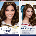 Clairol Nice'n Easy Permanent Colour (5A Medium Ash Brown) + Root Touch Up (5 Medium Brown)