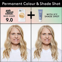 Josh Wood Permanent Colour 9.0 and Icy Shade Shot 5 to 9 Bundle- Striking Permanent Colour with Shine Complex, 100% Grey Coverage, Ammonia Free, Kind to Hair Ingredients