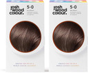 Josh Wood Colour Permanent Colour 5.5 (Brown) Celebrity-approved, ammonia-free, Leaves hair super shiny and hydrated with 100% grey hair coverage, Natural-looking, and Vegan - Pack of 2