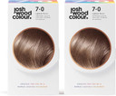 Josh Wood Colour Permanent Colour 7.0 (Lightest Brown) Celebrity-approved, ammonia-free, Leaves hair super shiny and hydrated with 100% grey hair coverage, Natural-looking, and Vegan - Pack of 2