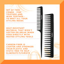 Cantu Hair Accessories Style Carbon Fibre Combs