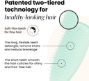 Tangle Teezer | The Fine and Fragile Wet Detangler Hairbrush for Wet & Dry Hair | Color Treated, Fine, Fragile Hair | Jade Lagoon Tangle Teezer | The Fine and Fragile Wet Detangler Hairbrush for Wet & Dry Hair | Color Treated, Fine, Fragile Hair | Jade Lagoon