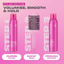 Lee Stafford Volumising Hair Mousse | Styling - Add Volume & Texture to Fine Frizzy Hair, Flexible Body Boosting Foam with Strong Hold, Great for Curly Hair, Mega Root Lift, 200 ml